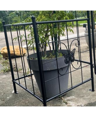 Metal Garden Arch Arbor Trellis with Gate - 7.15ft
