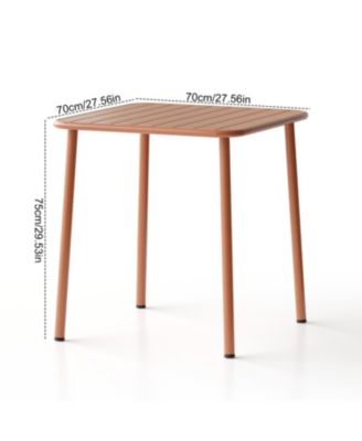 Sera Red Square Outdoor Table