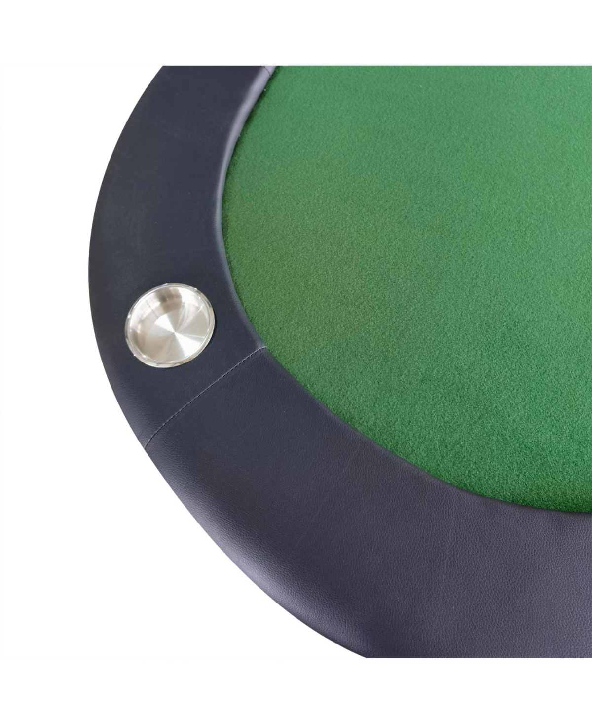 Streamdale Furniture Streamdale Design 73" Foldable Poker Table with Cup Holders #16364 Green
