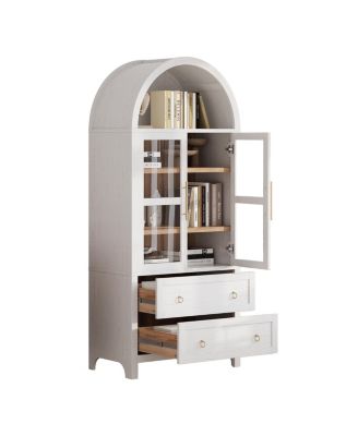 71" Arched Kitchen Pantry Cabinet