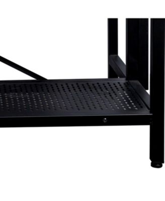 Kitchen Island Baker's Rack Microwave Stand with Storage & 3 Hooks