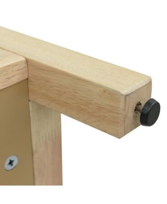 Rattan Adjustable Shelves, Push-to-Open Buffet Cabinet