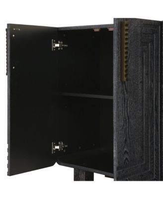 54" Retro Buffet Cabinet - 4-Door Fluted Sideboard