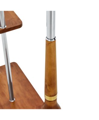 Streamdale 70" Industrial Coat Rack - Wood & Steel, Double Layer Hanger