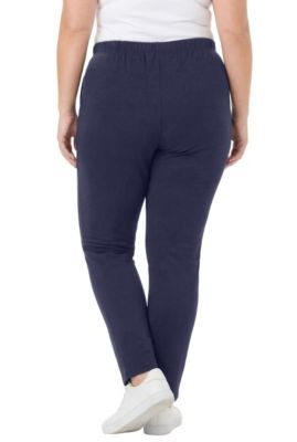 Women's Within Tall 7-Day Straight-Leg Elastic-Waist Stretchy Knit Pant