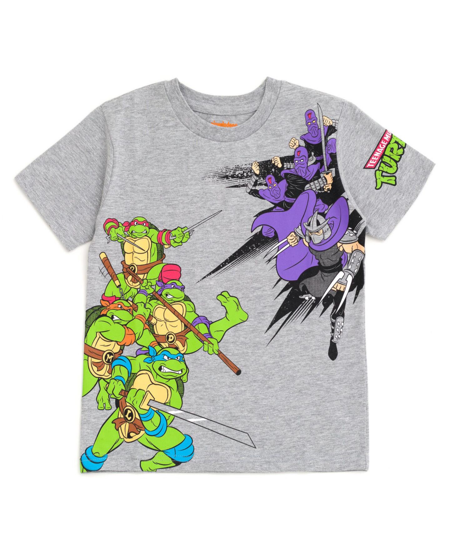 Футболки Teenage Mutant Ninja Turtles Leonardo Michelangelo Donatello Raphael 3 Pack для мальчиков-малышей, цвет: Белый серый зелёный — фото 6