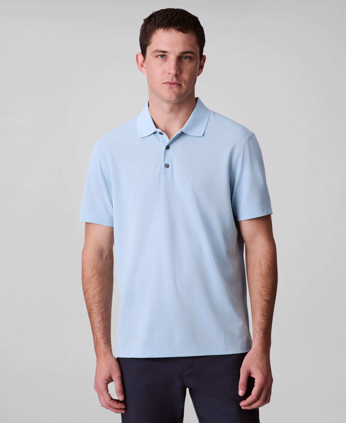 Calvin Klein Men's Regular-fit Smooth Cotton Monogram Logo Polo Shirt In Blue