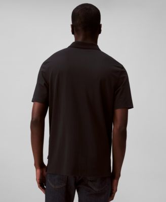 Men’s Short Sleeve Stretch Jacquard Polo Shirt