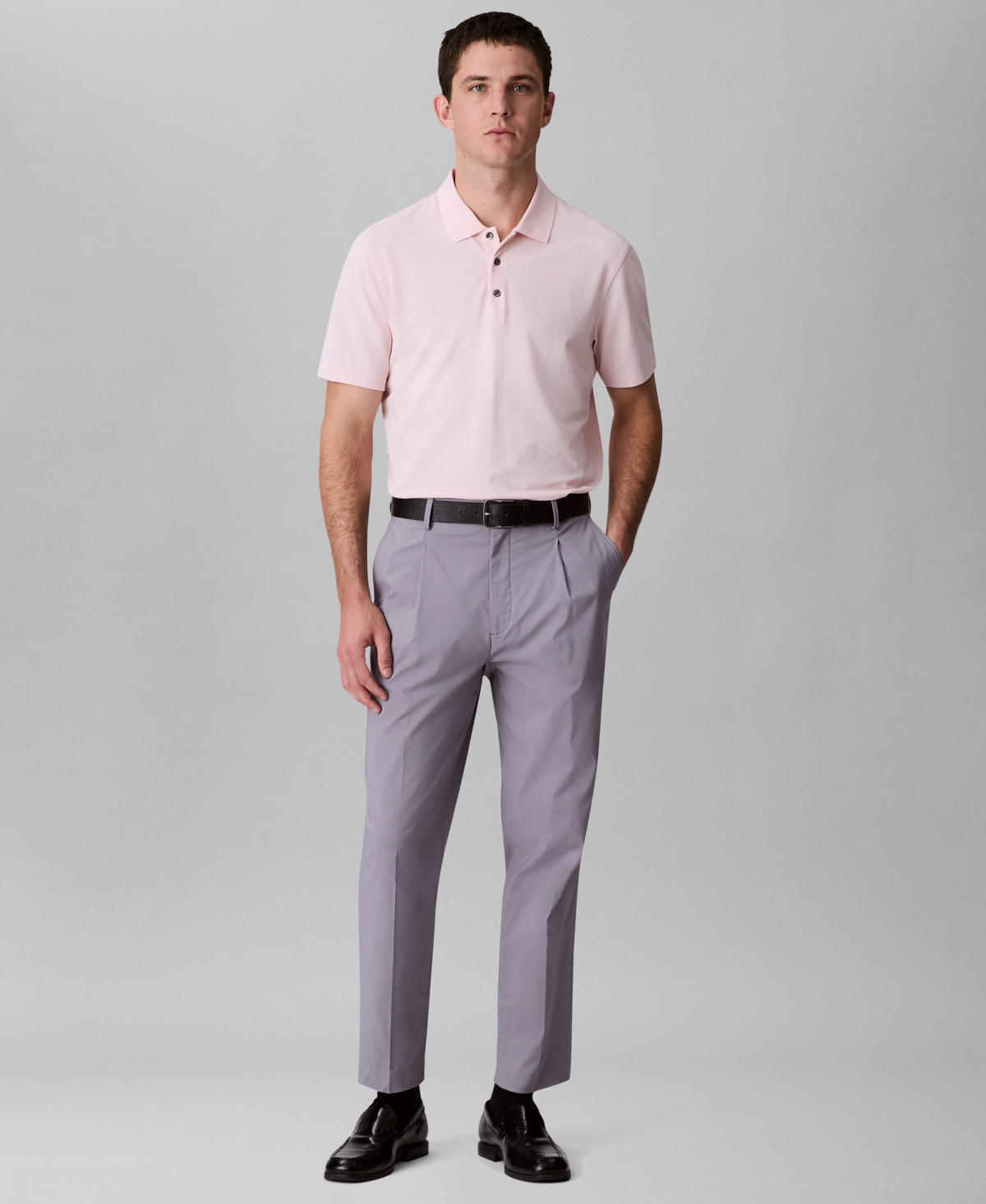 Calvin Klein Men's Short Sleeve Polo Shirt In Neutral