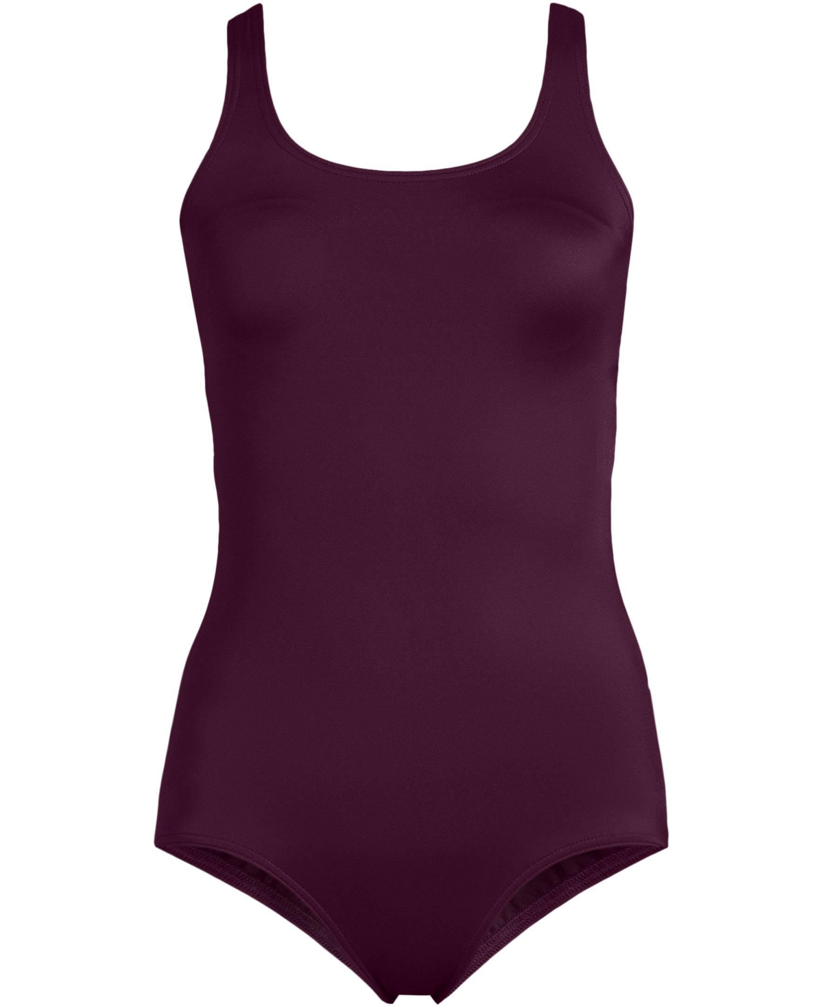 Lands' End Women's Dd-Cup Chlorine Resistant Soft Cup Tugless Sporty One Piece Swimsuit
