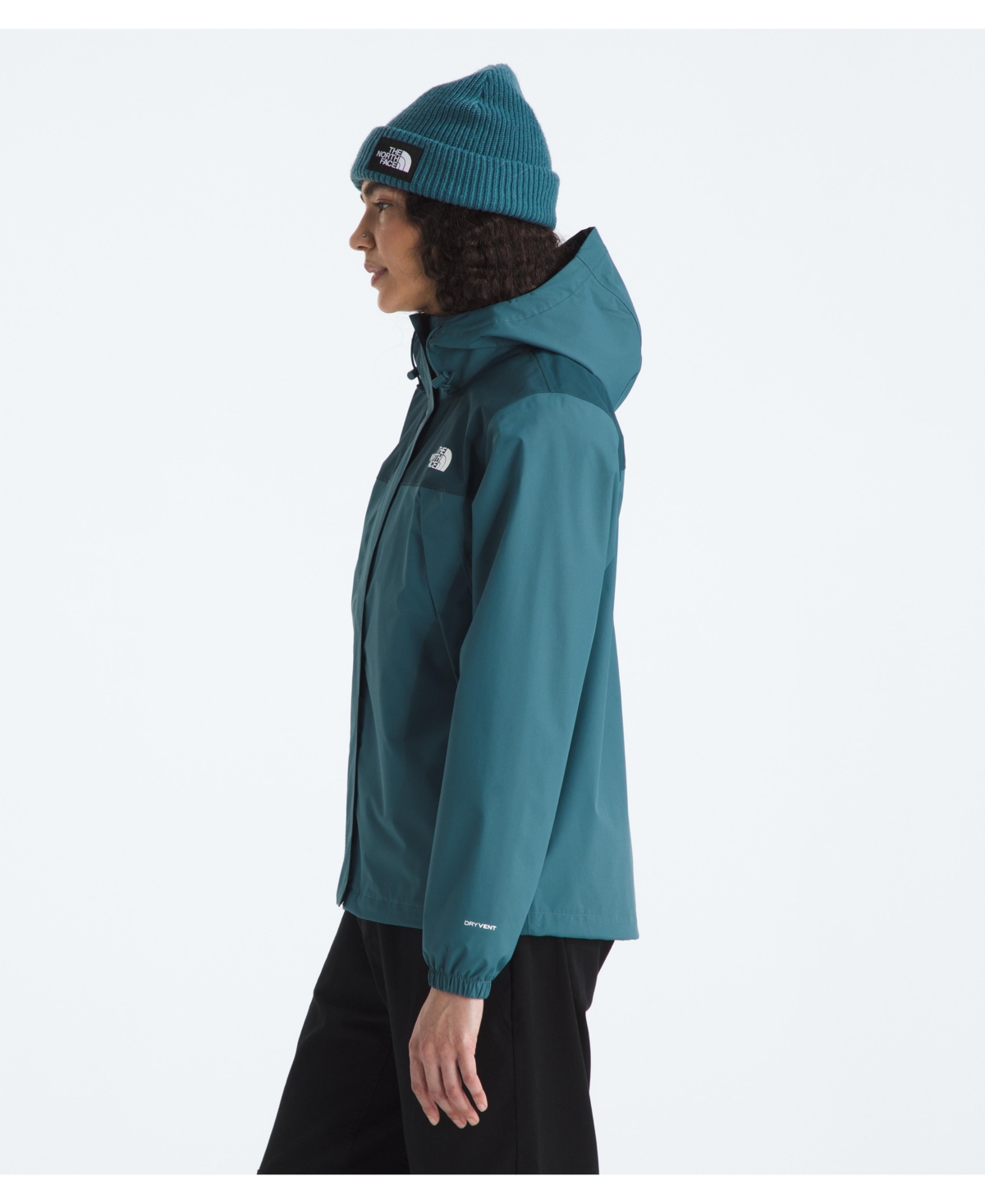 The North Face Antora Waterproof Hooded Rain Jacket In Green