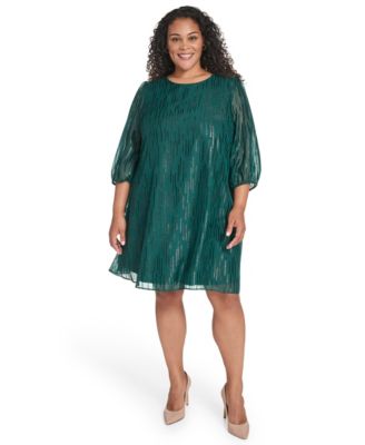 Calvin Klein - Plus Size 3/4-Sleeve Shift Dress