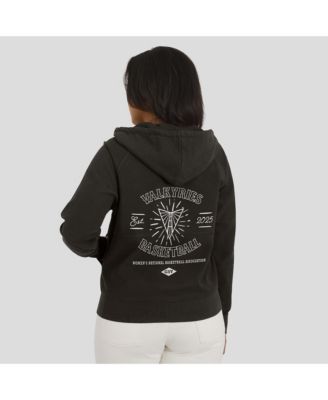 Women's Black Golden State Valkyries Vintage Full-Zip Raglan Hoodie