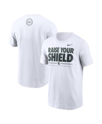 Nike - Men's White Michigan State Spartans 2025 Football Fan Raise Your Shield T-shirt