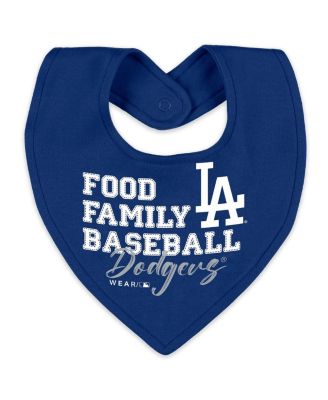Baby Boys and Girls Heather Gray Los Angeles Dodgers Sleep and Play Full-Zip Sleeper Bib Set