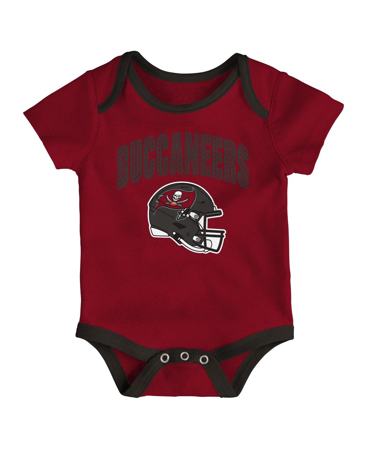 Outerstuff Infant 3-piece Tampa Bay Buccaneers All Day Play Bodysuit Set In Multi