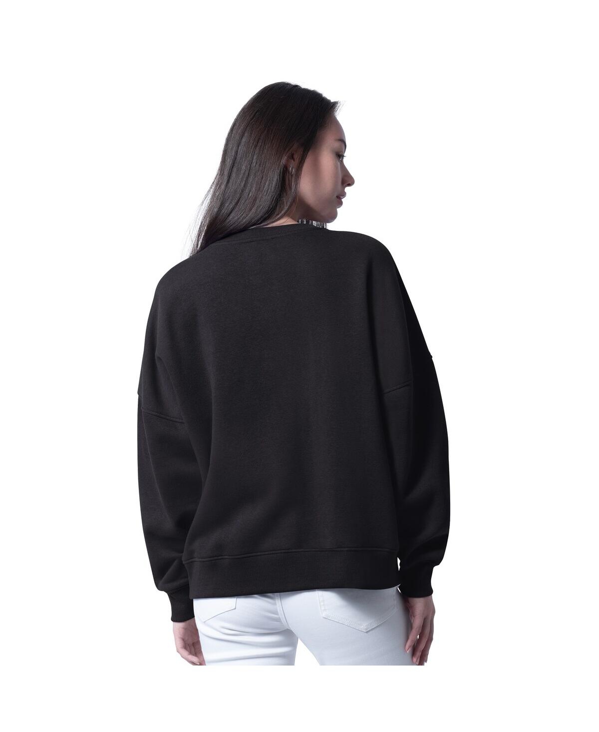 G-iii 4her By Carl Banks Women's Black Cincinnati Bengals Oversized Feud Sweatshirt In Black