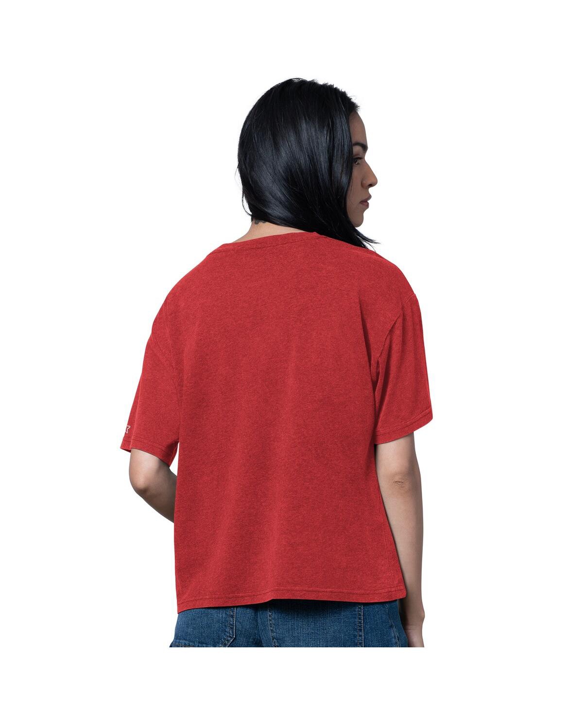 Starter Women's Heather Red Philadelphia Phillies Oversized Hall Of Fame T-shirt In Red