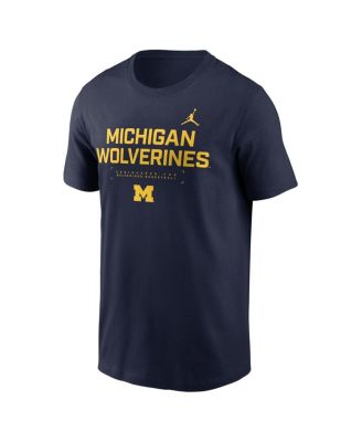 Men's Navy Michigan Wolverines 2025 Courtside Basketball Performance T-Shirt