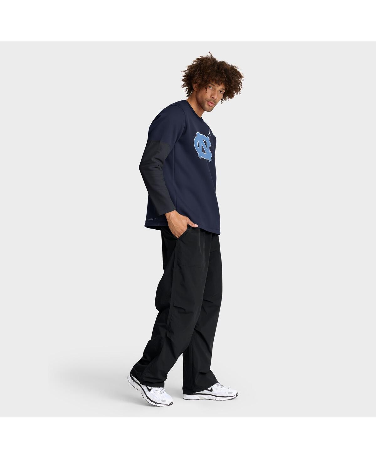 Jordan Men's North Carolina Sideline Coach  Brand Therma-fit College Long-sleeve T-shirt In Blue