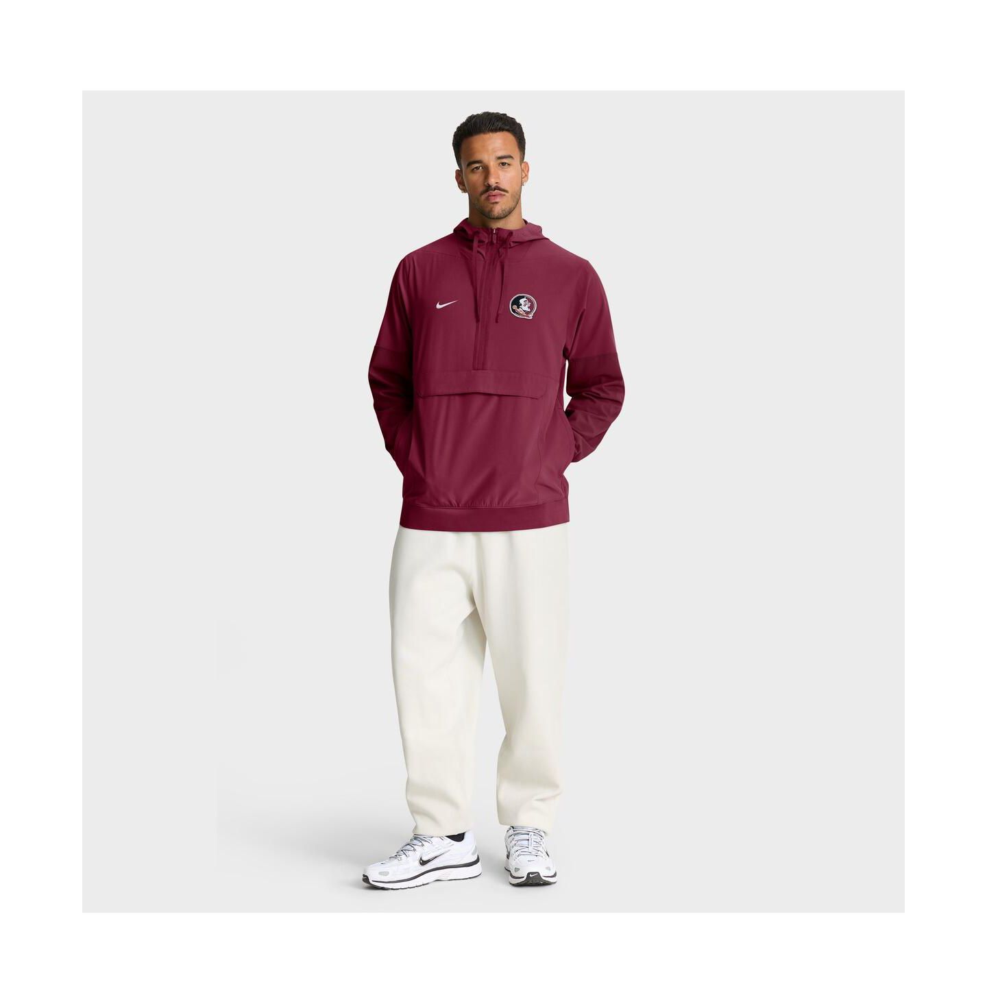 Мужская куртка Nike Garnet Florida State Seminoles Anorak Half-Zip Hoodie Jacket — фото 4