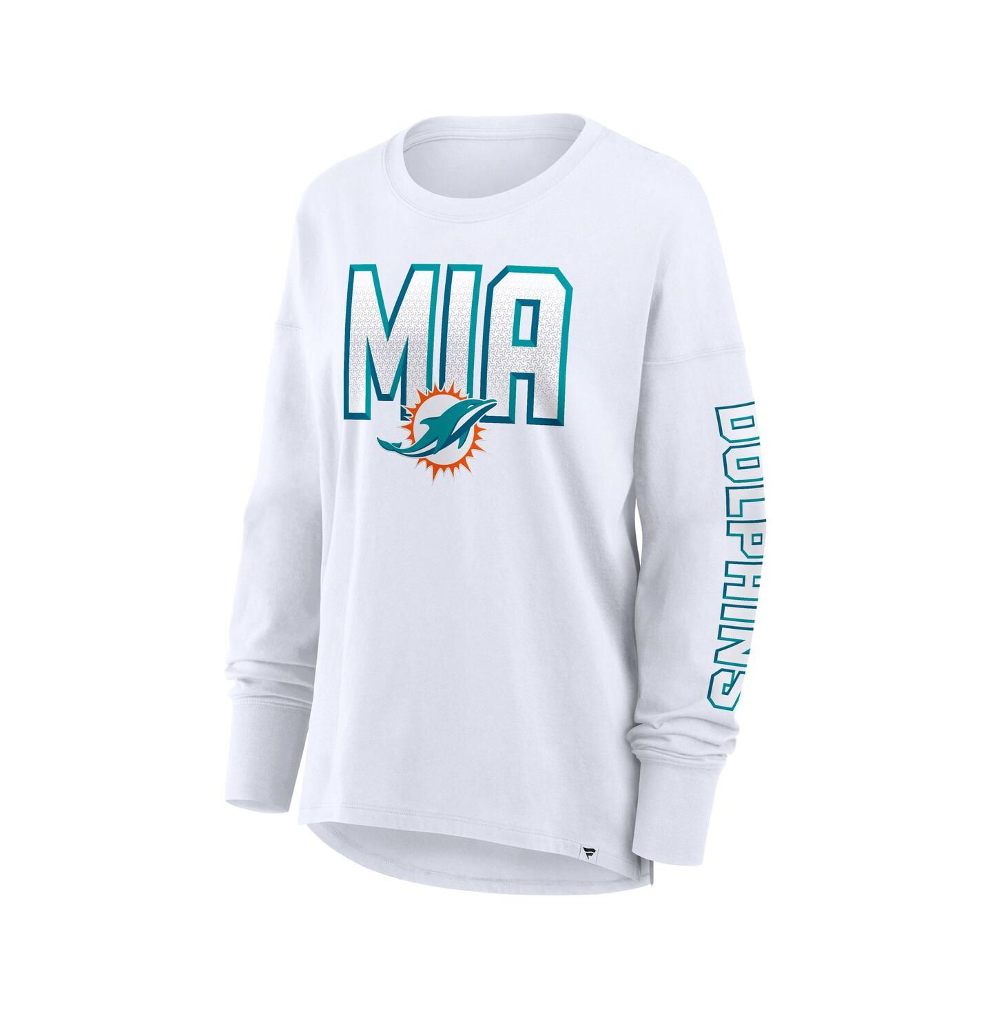 Женская футболка Fanatics White Miami Dolphins Hometown Legacy Long Sleeve — фото 3