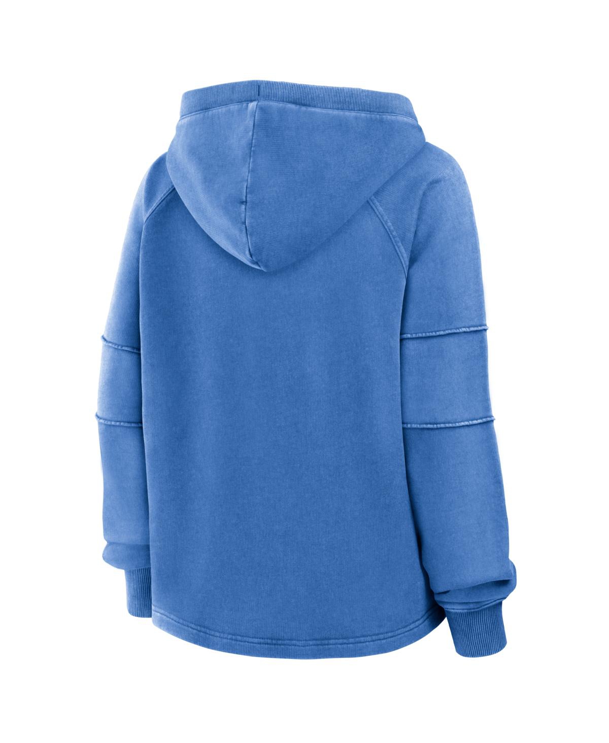 Fanatics Women's Blue Detroit Lions Oversized Raglan Gridiron Hoodie In Blue
