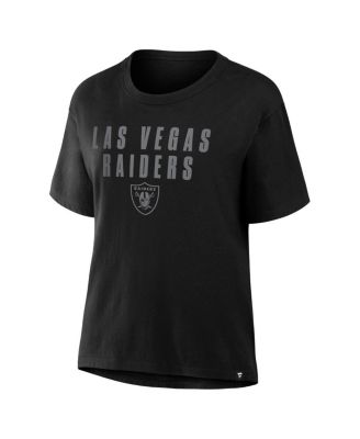 Women's Black Las Vegas Raiders Blackout Kneel Down Legacy T-Shirt