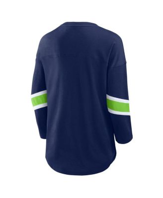 Women's College Navy Seattle Seahawks Redzone 3/4-Sleeve T-Shirt