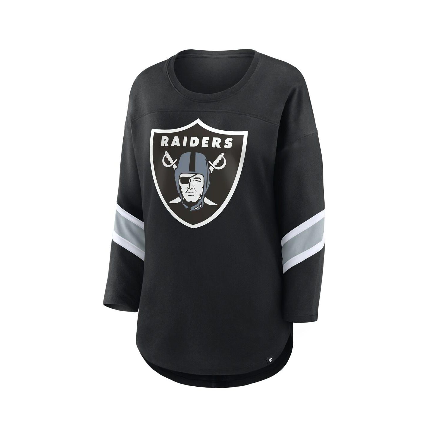 Женская футболка Fanatics Black Las Vegas Raiders Redzone 3/4-Sleeve — фото 3