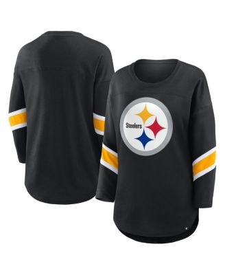 Fanatics - Women's Black Pittsburgh Steelers Redzone 3/4-Sleeve T-Shirt