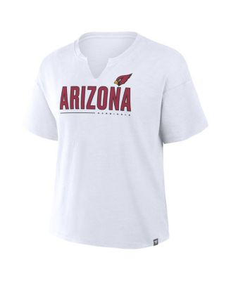 Women's White Arizona Cardinals Redzone Slub Boxy T-Shirt