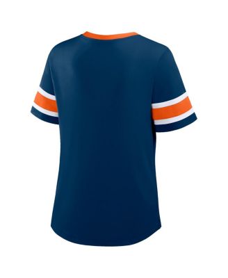 Women's Navy Chicago Bears Redzone Draw Play Athena Lace-Up T-Shirt