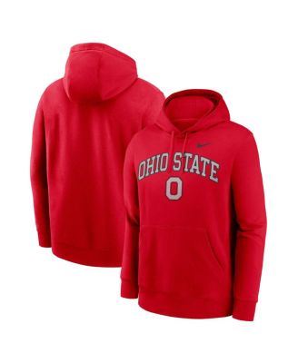 Nike - Men's Scarlet Ohio State Buckeyes Club Fleece Arch Pullover Hoodie