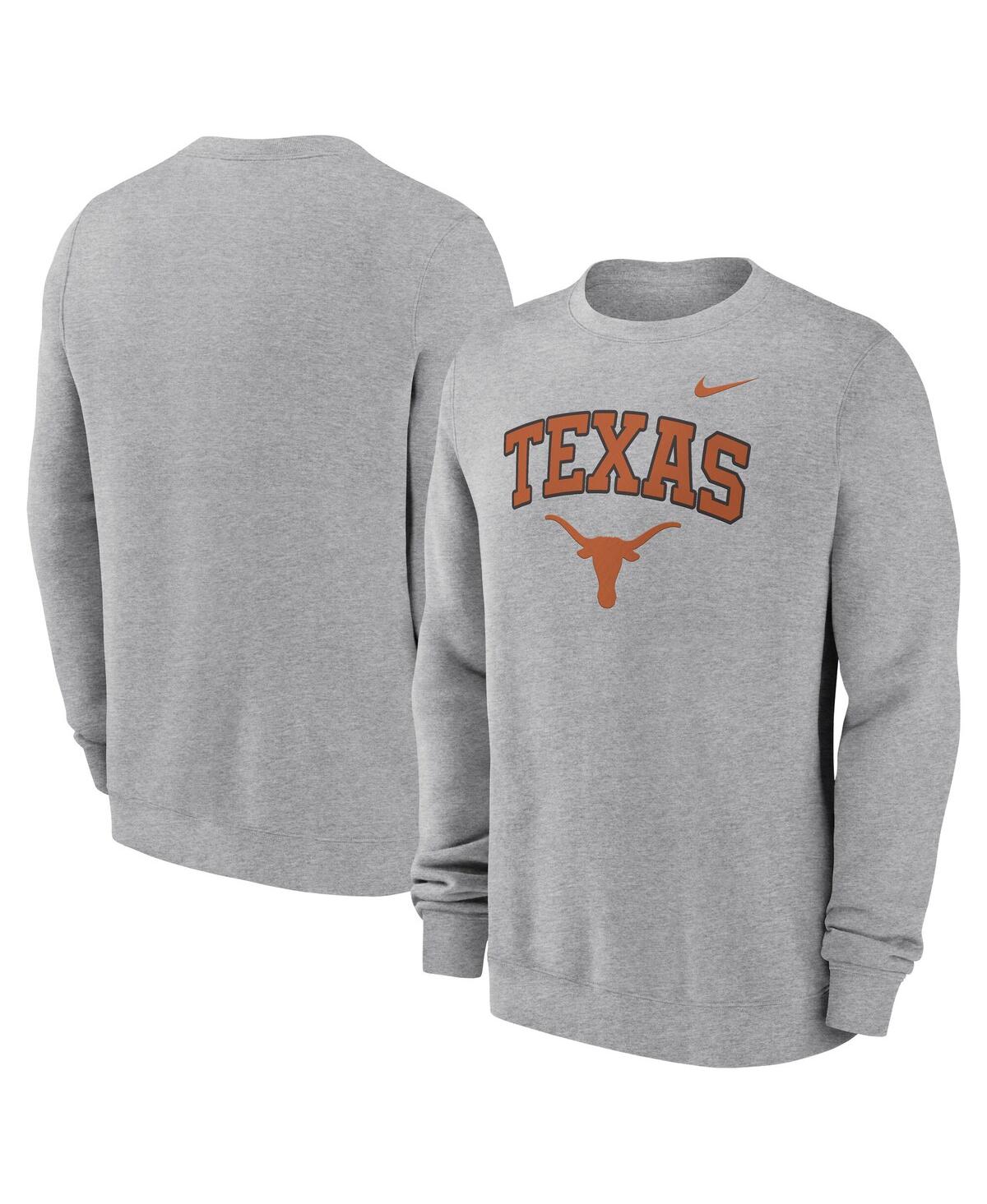 Nike Men's Gray Texas Longhorns Arch Pullover Sweatshirt In Gray
