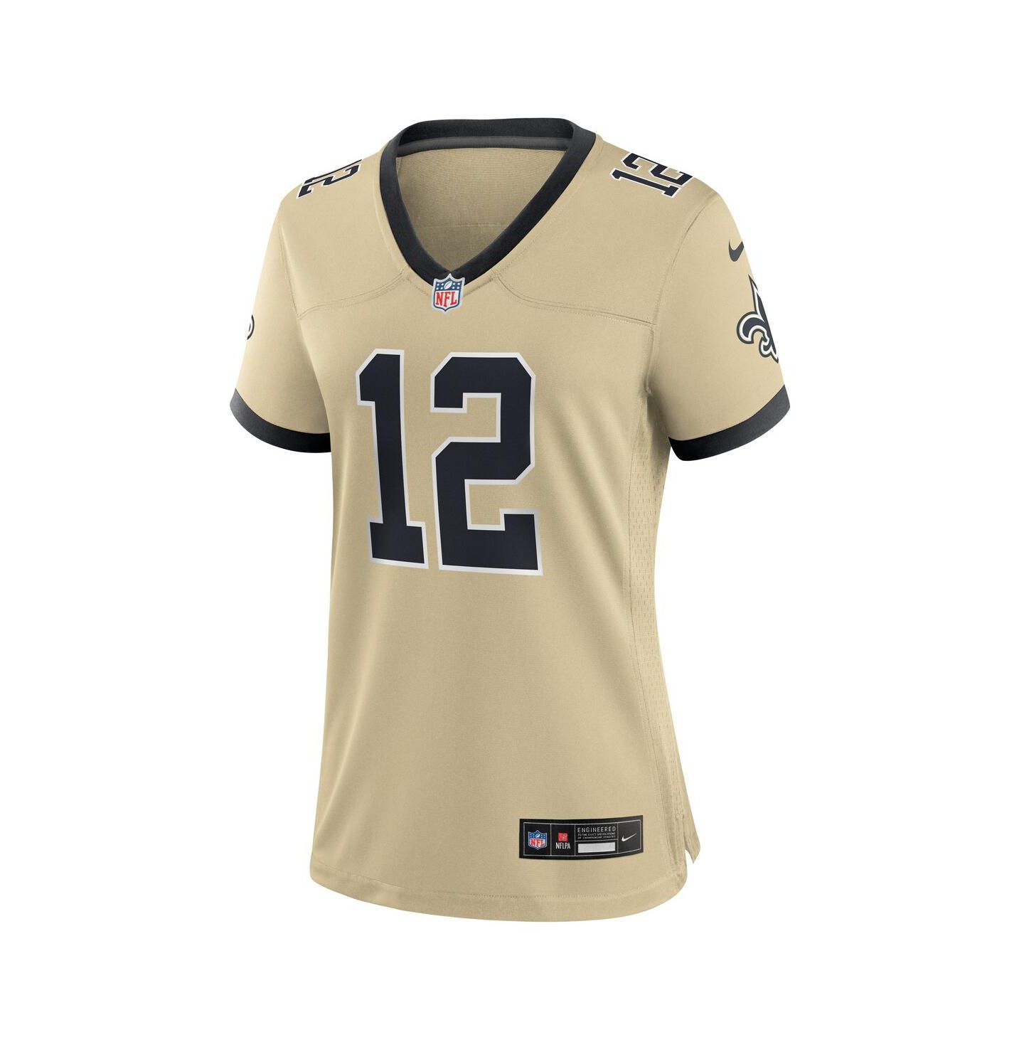 Женский топ Nike Chris Olave Gold New Orleans Saints Gameday Golds Alternate Game Player Jersey — фото 3