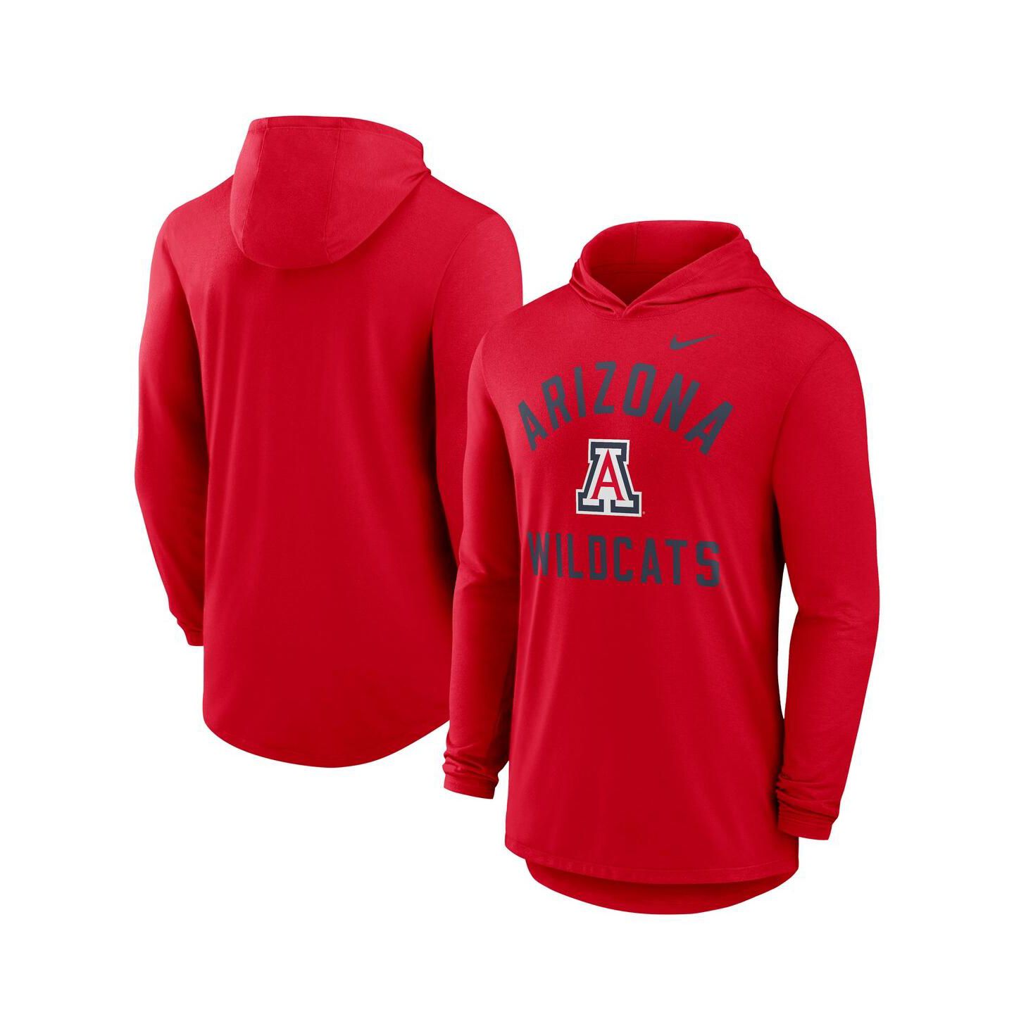 Мужское худи Nike Red Arizona Wildcats Classic Arch Tri-Blend Long Sleeve T-Shirt — фото 1