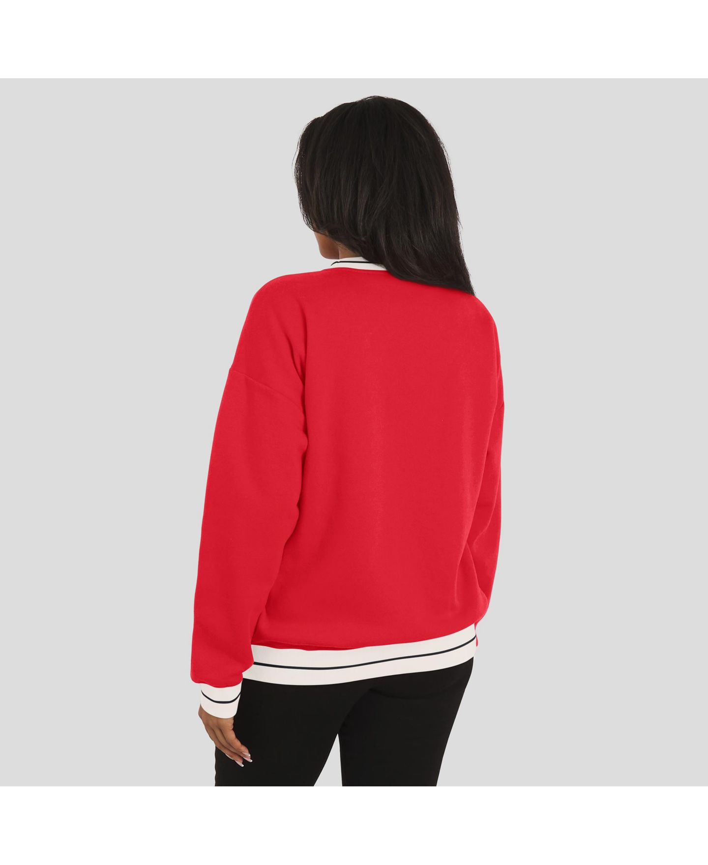 Женская толстовка WEAR by Erin Andrews Red Wisconsin Badgers Seal — фото 2