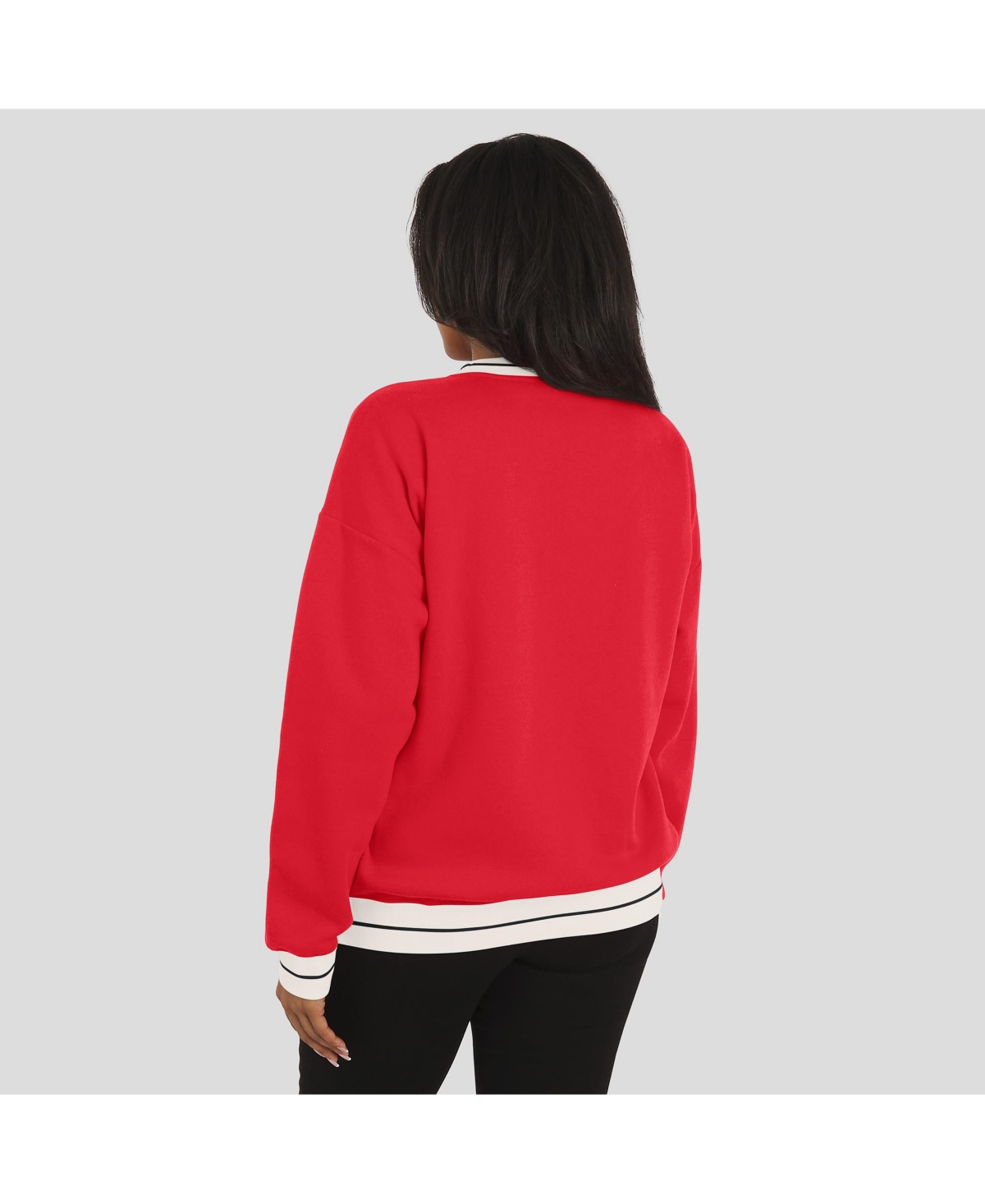 Wear by Erin Andrews Women's Red Wisconsin Badgers Seal Sweatshirt