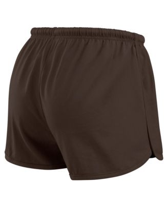 Women's 2-Piece Brown Cleveland Browns Heavy Rugby Jersey Long Sleeve T-Shirt and Shorts Lounge Set