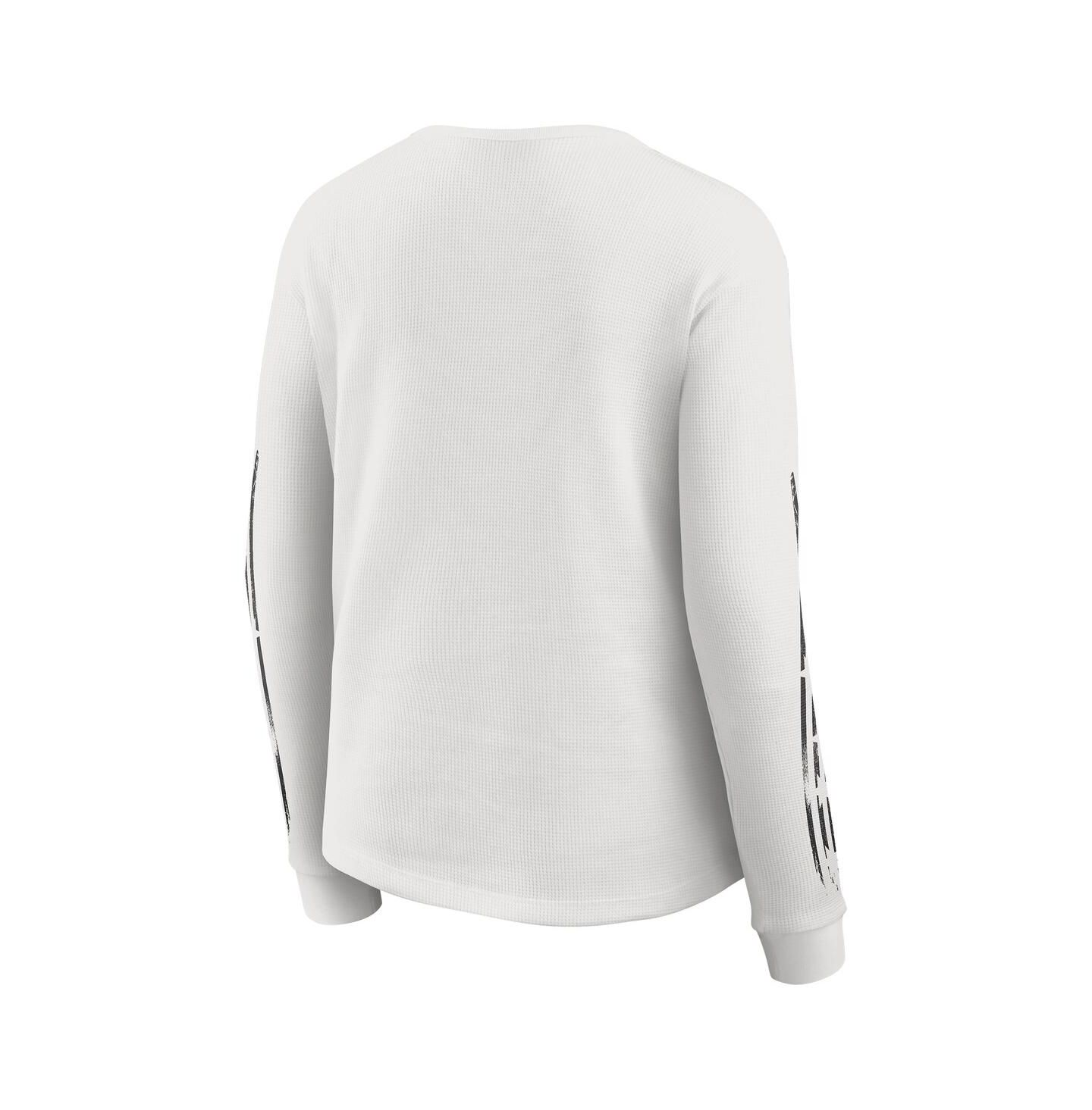 Женская футболка WEAR by Erin Andrews White Pittsburgh Steelers Graphic Waffle Long-Sleeve — фото 2