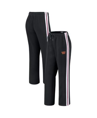 WEAR by Erin Andrews - Women's Black Washington Commanders Color-Block Straight Leg Pants