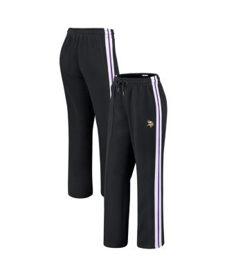 WEAR by Erin Andrews - Women's Black Minnesota Vikings Color-Block Straight Leg Pants