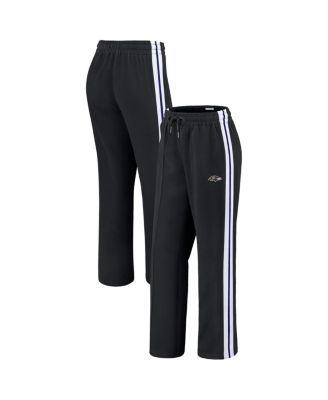Women's Black Baltimore Ravens Color-Block Straight Leg Pants