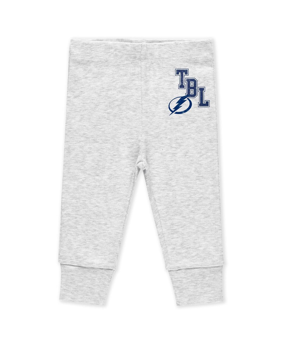 Wear By Erin Andrews Baby Boys And Girls 3-piece Tampa Bay Lightning Turn Me Around Bodysuits And Pants Set In Multi