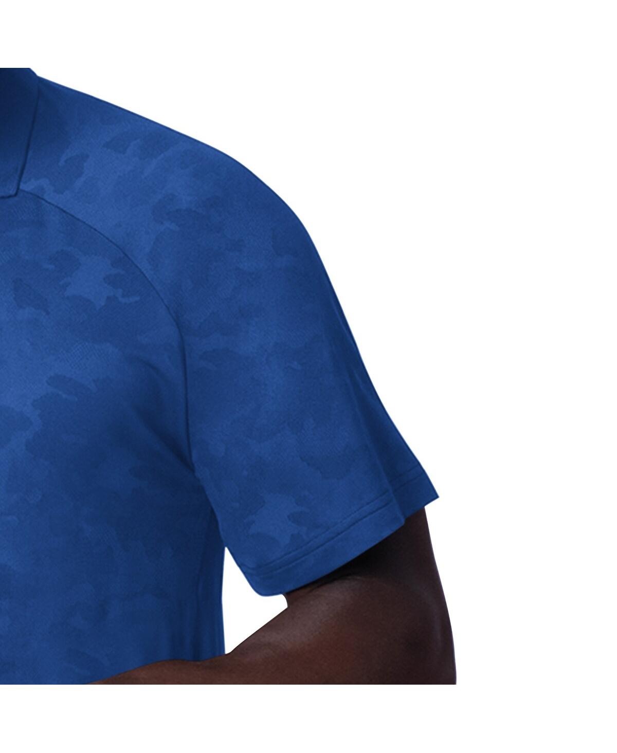 Msx By Michael Strahan Men's Royal Buffalo Bills Baseline Raglan Polo Shirt In Blue