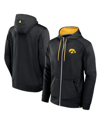 Fanatics - Men's Black Iowa Hawkeyes Defender Full-Zip Hoodie