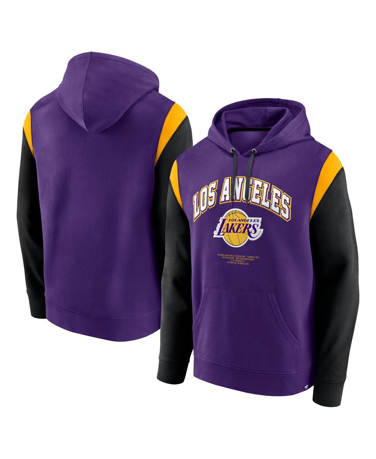 Fanatics Men's Purple Los Angeles Lakers Scorer Pullover Hoodie In Blue