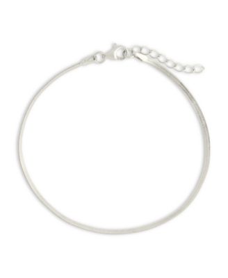 Sterling Silver Herringbone Chain Bracelet