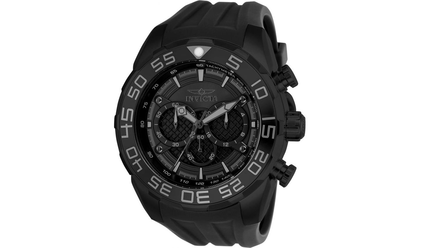 Мужские часы Invicta Speedway Quartz Multifunction Black Dial Silicon — фото 3